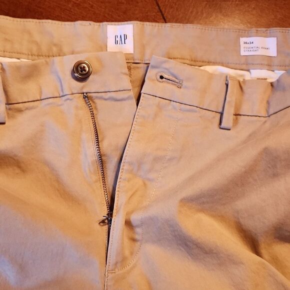 Gap Khaki Essentials Straight Leg Chino Pants, 36 X 34, Tan - Picture 5 of 9